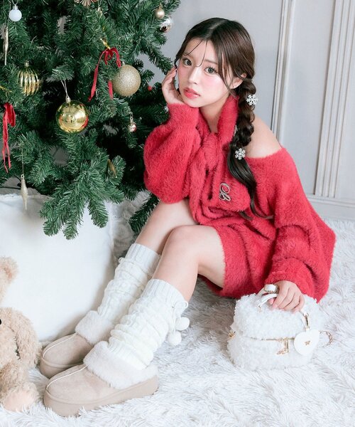 OLIVE des OLIVE（オリーブデオリーブ）の「【TwinkleCollection】Aimerianejoieバニティーバッグ（ショルダーバッグ・レディース・オフホワイト/ライトグレー/ベージュ・FREE）」の8枚目の写真