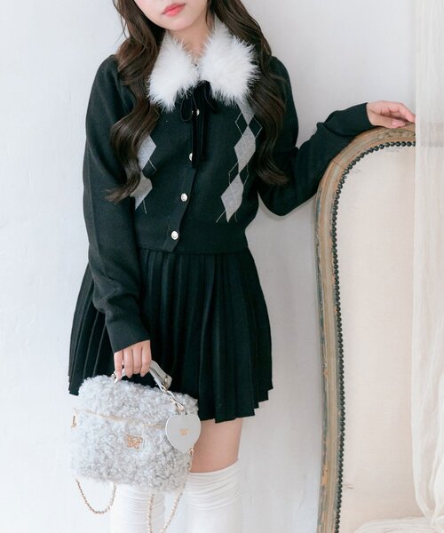 OLIVE des OLIVE（オリーブデオリーブ）の「【TwinkleCollection】Aimerianejoieバニティーバッグ（ショルダーバッグ・レディース・オフホワイト/ライトグレー/ベージュ・FREE）」の12枚目の写真