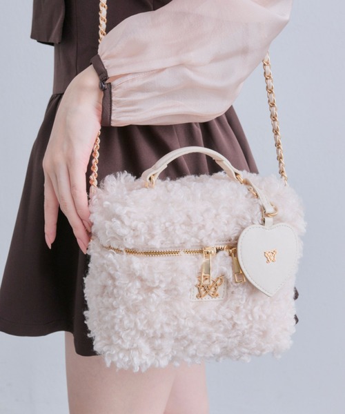 OLIVE des OLIVE（オリーブデオリーブ）の「【TwinkleCollection】Aimerianejoieバニティーバッグ（ショルダーバッグ・レディース・オフホワイト/ライトグレー/ベージュ・FREE）」の4枚目の写真