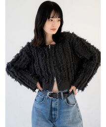 Ungrid | 【WEB限定】起毛ジャガードダブルジップニットカーデ(カーディガン/ボレロ)