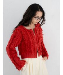 Ungrid | 【WEB限定】起毛ジャガードダブルジップニットカーデ(カーディガン/ボレロ)