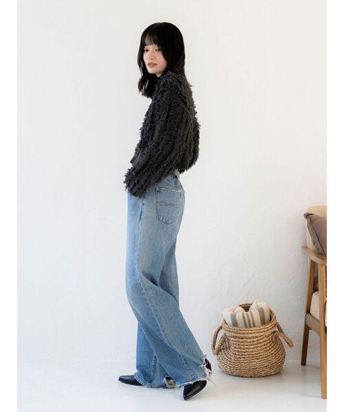 Ungrid（アングリッド）の「【WEB限定】起毛ジャガードダブルジップニットカーデ（カーディガン/ボレロ・レディース・アイボリー/オレンジ/チャコールグレー・FREE）」の15枚目の写真