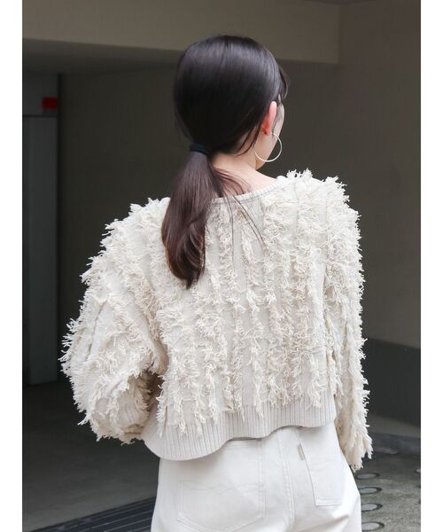 Ungrid（アングリッド）の「【WEB限定】起毛ジャガードダブルジップニットカーデ（カーディガン/ボレロ・レディース・アイボリー/オレンジ/チャコールグレー・FREE）」の19枚目の写真