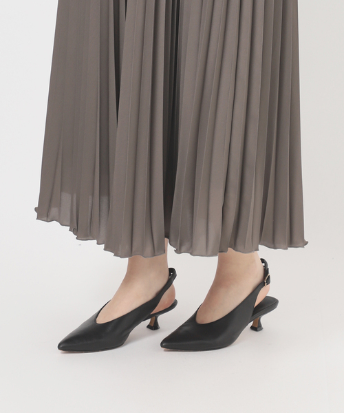 SLOBE IENA（スローブイエナ）の「《追加》パウダリーサテンプリーツキャミワンピース（ワンピース・レディース・ブラック系その他/カーキ・FREE）」の10枚目の写真