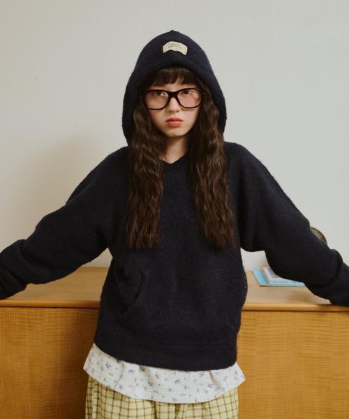 common gull products うろこ雲なニットフーディー うろこ雲なニットフーディー（ニット/セーター）｜common gull