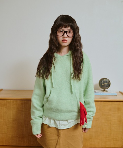 うろこ雲なニットフーディー（ニット/セーター）｜common gull