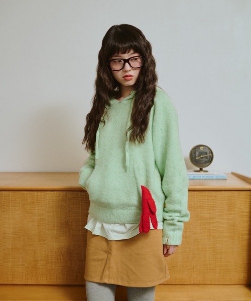 うろこ雲なニットフーディー（ニット/セーター）｜common gull