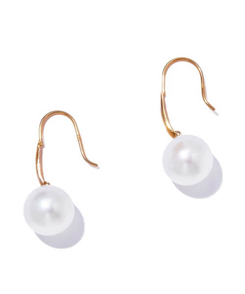 les bonbon(ルボンボン)の「【les bon bon】organic pearl hook pierce/オーガニック パール フック ピアス BOB834(ピアス(両耳用)・レディース・ゴールド・FREE)」の3枚目の写真