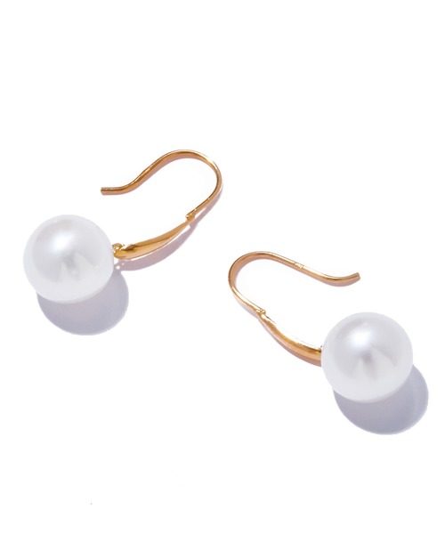 les bonbon(ルボンボン)の「【les bon bon】organic pearl hook pierce/オーガニック パール フック ピアス BOB834(ピアス(両耳用)・レディース・ゴールド・FREE)」の4枚目の写真