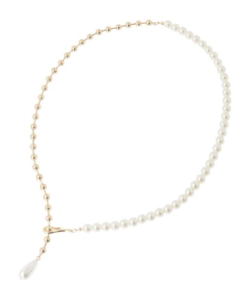 earth music&ecology(アースミュージックアンドエコロジー)の「パールフックボールチェーンネックレス(ネックレス・レディース・ゴールド/シルバー・FREE)」の7枚目の写真