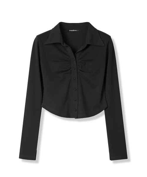 AVANDRESS(アバンドレス )の「Nicole Cara Shirring Shirt BLACK(シャツ/ブラウス・レディース・ブラック・SMALL/MEDIUM)」の4枚目の写真