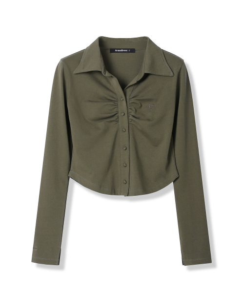 AVANDRESS(アバンドレス )の「Nicole Cara Shirring Shirt BLACK(シャツ/ブラウス・レディース・ブラック・SMALL/MEDIUM)」の6枚目の写真
