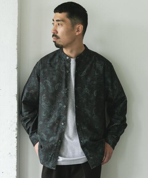 URBAN RESEARCH DOORS（アーバンリサーチドアーズ）の「両面起毛ネルバンドカラーシャツ（シャツ/ブラウス・メンズ・チェック/ブラウン系その他/チャコールグレー/オフホワイト・MEDIUM/LARGE）」の3枚目の写真