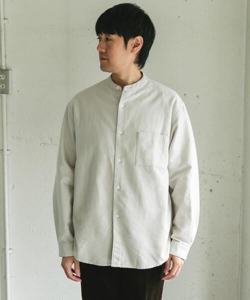 URBAN RESEARCH DOORS（アーバンリサーチドアーズ）の「両面起毛ネルバンドカラーシャツ（シャツ/ブラウス・メンズ・チェック/ブラウン系その他/チャコールグレー/オフホワイト・MEDIUM/LARGE）」の11枚目の写真