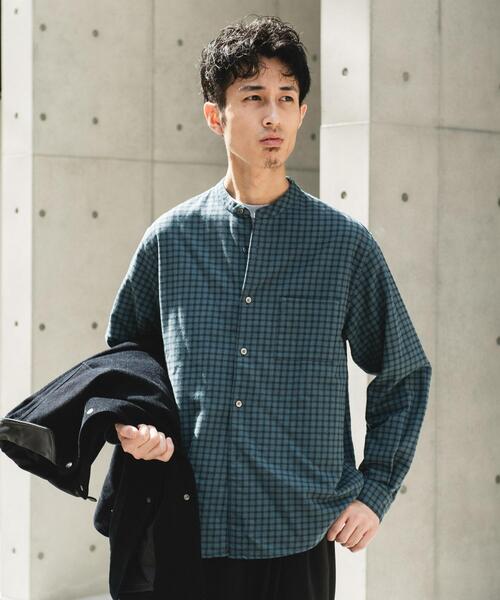 URBAN RESEARCH DOORS（アーバンリサーチドアーズ）の「両面起毛ネルバンドカラーシャツ（シャツ/ブラウス・メンズ・チェック/ブラウン系その他/チャコールグレー/オフホワイト・MEDIUM/LARGE）」の17枚目の写真