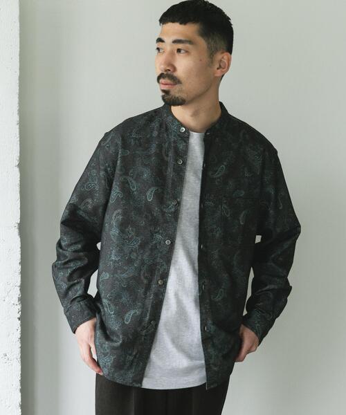 URBAN RESEARCH DOORS（アーバンリサーチドアーズ）の「両面起毛ネルバンドカラーシャツ（シャツ/ブラウス・メンズ・チェック/ブラウン系その他/チャコールグレー/オフホワイト・MEDIUM/LARGE）」の8枚目の写真