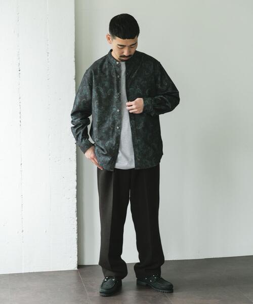 URBAN RESEARCH DOORS（アーバンリサーチドアーズ）の「両面起毛ネルバンドカラーシャツ（シャツ/ブラウス・メンズ・チェック/ブラウン系その他/チャコールグレー/オフホワイト・MEDIUM/LARGE）」の12枚目の写真