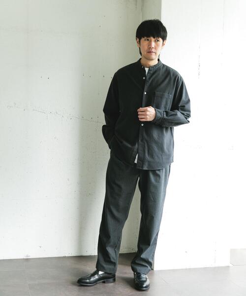 URBAN RESEARCH DOORS（アーバンリサーチドアーズ）の「両面起毛ネルバンドカラーシャツ（シャツ/ブラウス・メンズ・チェック/ブラウン系その他/チャコールグレー/オフホワイト・MEDIUM/LARGE）」の21枚目の写真