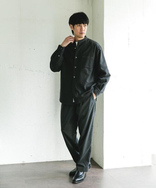 URBAN RESEARCH DOORS（アーバンリサーチドアーズ）の「両面起毛ネルバンドカラーシャツ（シャツ/ブラウス・メンズ・チェック/ブラウン系その他/チャコールグレー/オフホワイト・MEDIUM/LARGE）」の22枚目の写真