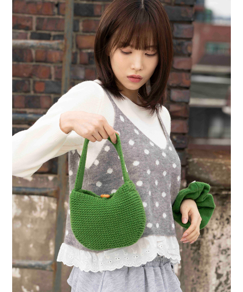 THE GREEN LAB（ザグリーンラボ）の「ウールニットミニトートバッグ[グリーン]（ショルダーバッグ・レディース・その他・ONE SIZE）」の12枚目の写真