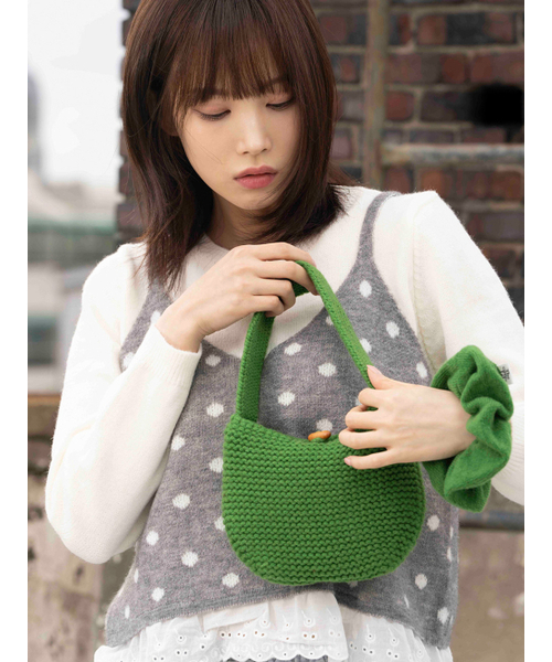 THE GREEN LAB（ザグリーンラボ）の「ウールニットミニトートバッグ[グリーン]（ショルダーバッグ・レディース・その他・ONE SIZE）」の13枚目の写真