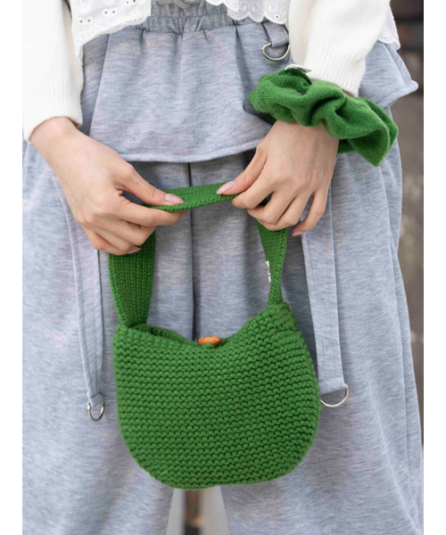 THE GREEN LAB（ザグリーンラボ）の「ウールニットミニトートバッグ[グリーン]（ショルダーバッグ・レディース・その他・ONE SIZE）」の14枚目の写真