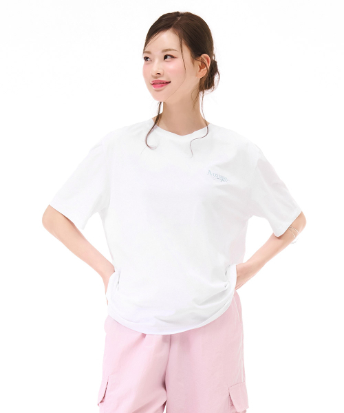 CHASECULT(チェイスカルト)の「女性クールバックネック変形半袖Tシャツ-ホワイト(Tシャツ/カットソー・レディース・ホワイト・85/90)」の5枚目の写真
