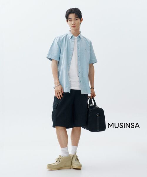 MUSINSA STANDARD（ムシンサスタンダード）の「ワンタックカーゴバミューダスウェットパンツ[ブラック]（その他パンツ・メンズ・その他・SMALL/MEDIUM/LARGE/X-LARGE/XX-LARGE/XXX-LARGE）」の7枚目の写真
