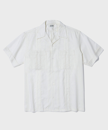 2PK CUBAN COLLAR HALF SHIRT_OFF WHITE