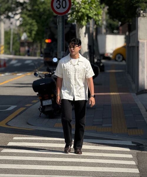 OUTSTANDING（アウトスタンディング）の「2PK CUBAN COLLAR HALF SHIRT_OFF WHITE（シャツ/ブラウス・メンズ・その他・SMALL/MEDIUM/LARGE）」の13枚目の写真