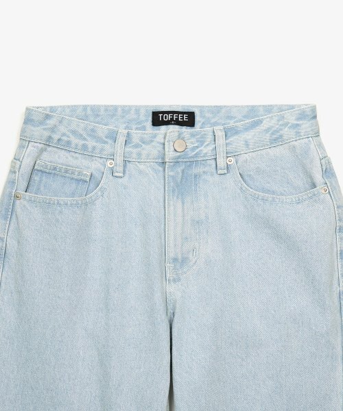 TOFFEE（トフィー）の「GL ワイドデニムパンツ (BLEACH)（デニムパンツ・メンズ・その他・SMALL/MEDIUM/LARGE/X-LARGE/X-SMALL）」の3枚目の写真