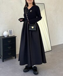 prose verse | 【前後2way】パールボタンドッキングフレアワンピース(ワンピース)