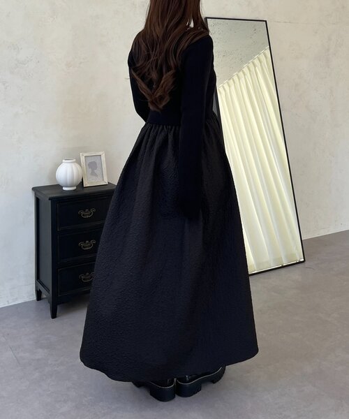 prose verse（プロズヴェール）の「【前後2way】パールボタンドッキングフレアワンピース（ワンピース・レディース・ブラック系その他/ブラック・LARGE/MEDIUM）」の11枚目の写真