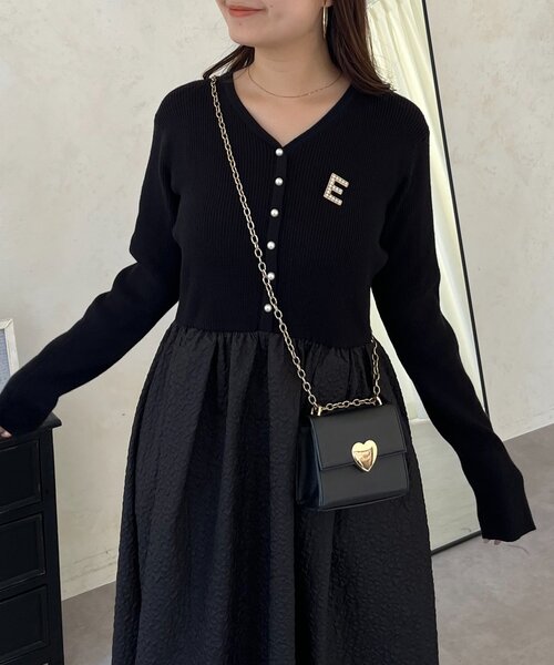 prose verse（プロズヴェール）の「【前後2way】パールボタンドッキングフレアワンピース（ワンピース・レディース・ブラック系その他/ブラック・LARGE/MEDIUM）」の17枚目の写真