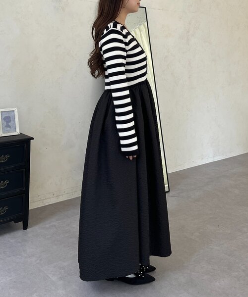 prose verse（プロズヴェール）の「【前後2way】パールボタンドッキングフレアワンピース（ワンピース・レディース・ブラック系その他/ブラック・LARGE/MEDIUM）」の20枚目の写真