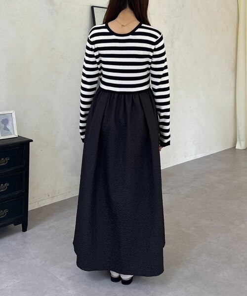 prose verse（プロズヴェール）の「【前後2way】パールボタンドッキングフレアワンピース（ワンピース・レディース・ブラック系その他/ブラック・LARGE/MEDIUM）」の21枚目の写真