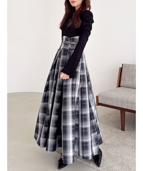 シャツカラーコルセットタックワンピース（ワンピース）｜dazzlin