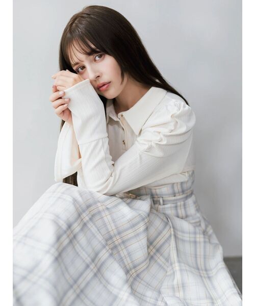 セール】シャツカラーコルセットタックワンピース（ワンピース