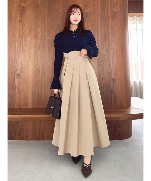 セール】シャツカラーコルセットタックワンピース（ワンピース