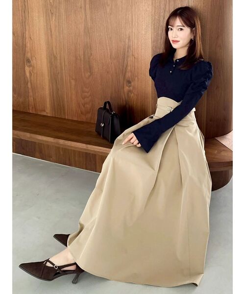 セール】シャツカラーコルセットタックワンピース（ワンピース