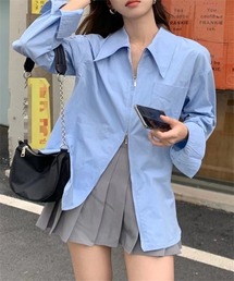 BIGカラージップシャツ