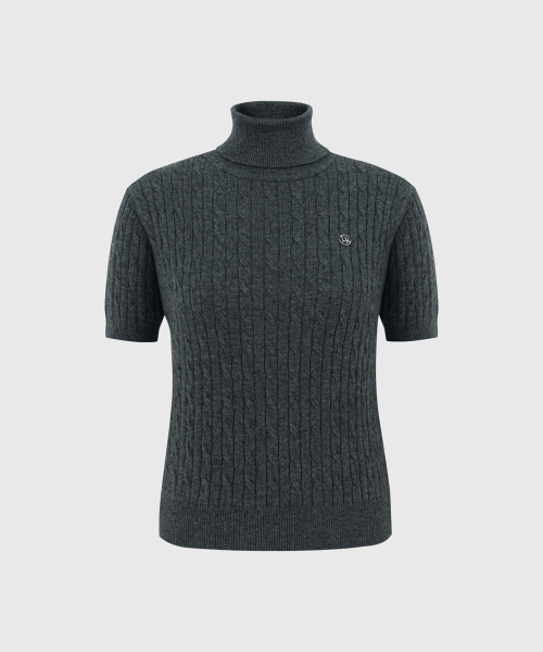 LOOKAST(ルックキャスト)の「リサカシミヤハーフトップ_チャコール(ニット/セーター・レディース・チャコール・SMALL/MEDIUM)」の2枚目の写真