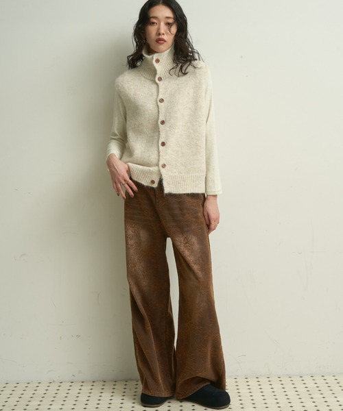 Lutim by u（ルチバイユー）の「Flocky blossom denim / フロッキーブロッサムデニム（デニムパンツ・レディース・ブラウン/ネイビー・SMALL/MEDIUM）」の13枚目の写真