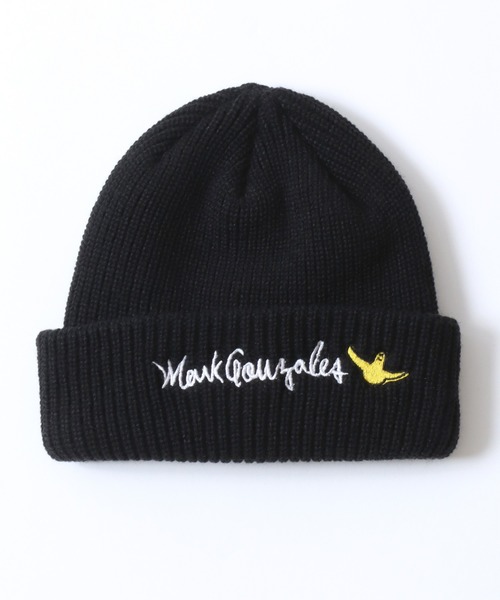 Mark Gonzales(マーク・ゴンザレス)の「MARK GONZALES/マークゴンザレス 別注 ロゴ刺繍 ニットキャップ ニットワッチ レディース メンズ(ニットキャップ/ビーニー・メンズ・ブラック/カーキ/ブラウン・FREE)」の4枚目の写真