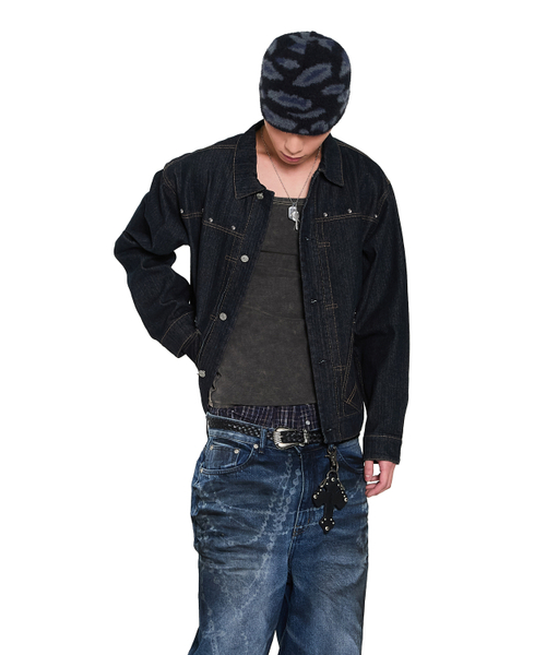 AAKAM(アーカム)の「Oblique Pocket Denim Jacket (Dark Blue)(デニムジャケット・レディース・その他・1/2)」の8枚目の写真