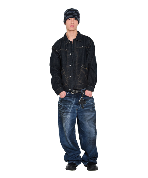AAKAM(アーカム)の「Oblique Pocket Denim Jacket (Dark Blue)(デニムジャケット・レディース・その他・1/2)」の9枚目の写真