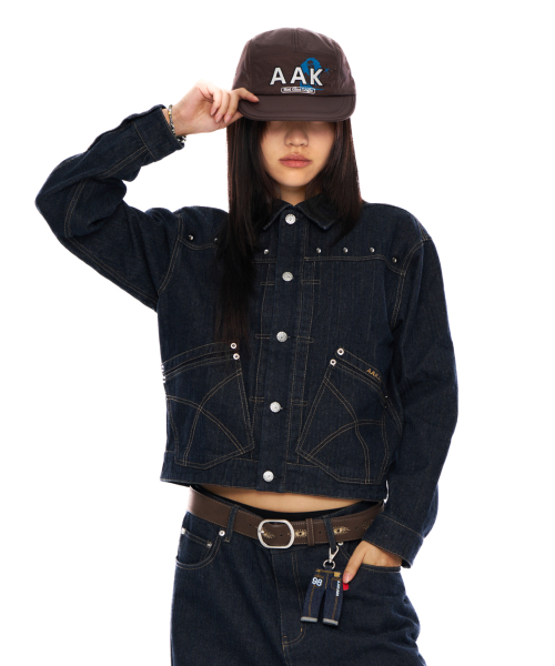 AAKAM(アーカム)の「Oblique Pocket Denim Jacket (Dark Blue)(デニムジャケット・レディース・その他・1/2)」の2枚目の写真
