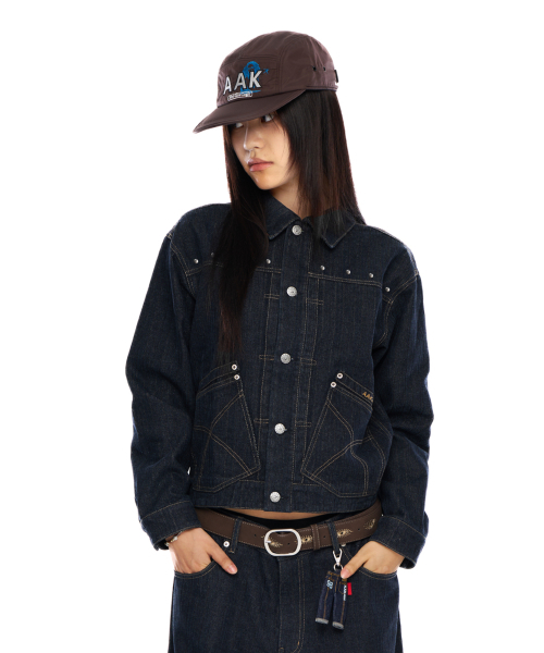 AAKAM(アーカム)の「Oblique Pocket Denim Jacket (Dark Blue)(デニムジャケット・レディース・その他・1/2)」の4枚目の写真