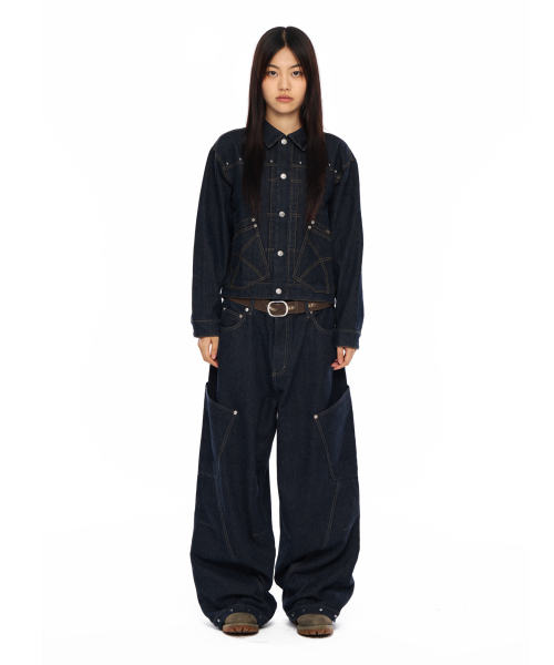 AAKAM(アーカム)の「Oblique Pocket Denim Jacket (Dark Blue)(デニムジャケット・レディース・その他・1/2)」の5枚目の写真