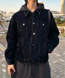 Flocky Studs damage denim Jacket / フロッキースタッズダメージデニムジャケット